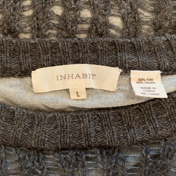 Inhabit Grey Yak Wool Blend Knit Sweater size L - Picture 6 of 13